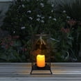 thumbnail image 3 of Alpine Corporation 19"H Rectangular Lantern with Glass Candle Compartment, 3 of 4
