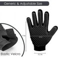 thumbnail image 2 of Upgrade Version Pet Grooming Glove - Gentle Deshedding Brush Glove - Efficient Pet Hair Remover Mitt - Enhanced Five Finger Design - Perfect for Dog & Cat with Long & Short Fur - 1 Pair (Black), 2 of 8