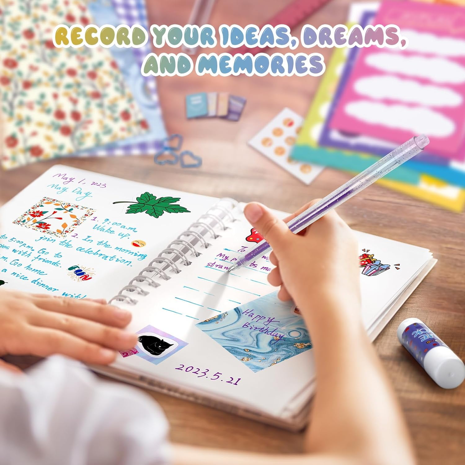 DIY Journal Kit for Girls Age of 8-14 Years Old, Birthday Gifts & Trendy Craft Sets - Cute Journaling Art Crafts for Kids,- Journaling Fun for Preteen & Teenage Girl Gifts,Pink