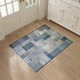 thumbnail image 3 of ODIKA Cow Melting Spotted Mosaic Block Contemporary Grid Fabric Print for Home Office, Hallway, Laundry Room, Non-Slip Chair-Friendly, 3 of 7