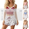thumbnail image 4 of Stamzod Pajamas for Women Set Comfy Loungewear Lace Cute Print Tank Top & Sleep Shorts 2026 Women's Pajama Sets, 4 of 9