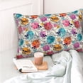thumbnail image 4 of Pofeuu Skulls and Roses Print Polyester Microfiber Plush Pillowcases, Super Soft and Cozy Pillow Case Covers with Envelop Closure（Pillow core not included）-16"x24", 4 of 6
