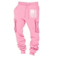 thumbnail image 3 of Styesk Men's Pants Men's Fashion Drawstring Elastic Waist Solid Color Casual Sweat Length Pants, 3 of 4