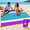 Purple-9x10, variant on Purple 7x5ft Water Resistant Rip-stop Nylon Beach Blanket with Umbrella Hole