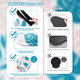 thumbnail image 3 of Mouse Pad Ergonomico Rosa Con Pintura de Hojas Azul/Blanco, Labg, 3 of 5
