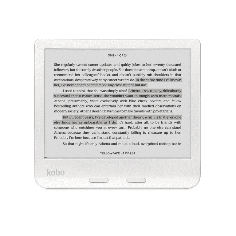 Kobo Libra Colour White eReader with Clear Case & AC Bundle Kobo Libra Colour White eReader with Clear Case & AC Bundle