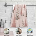 thumbnail image 5 of Sparkling Winter Forest Hand Towels 2 PCS, Pink Christmas Trees Kitchen Towel Ultra Soft and Highly Absorbent,Decorative Fingertip Face Towel for Bathroom Hotel, 28.3"x 14.4", 5 of 6
