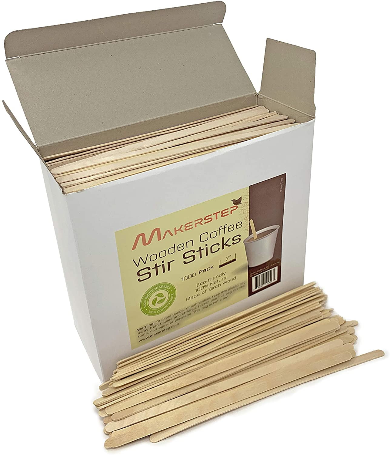 WOODEN COFFEE STIRRERS 7 INCH PK1000 