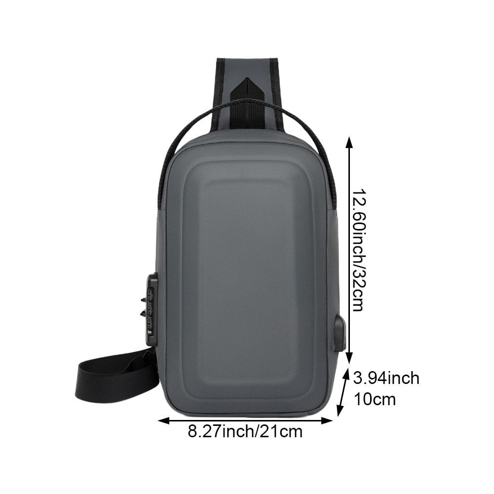 Jiibva Small Sling Bag Fashion Men Chest Bags Waterproof Casual Crossbody Bag Shoulder Bag Daily Handbags for Hiking Cycling