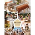 thumbnail image 5 of Burnt Orange Brown Tablecloth Rectangle Table Cloths 54x108 , Waterproof Tablecloth Outdoor Table Cloth, Farmhouse Vintage Wooden Washable Table Cover for Kitchen Dining Party, 5 of 8