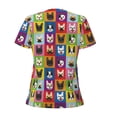 thumbnail image 4 of Naloa Colorful Bulldog Print T-Shirts Short Sleeve V Neck Tees for Women Fashion Tops Trendy Lightweight Soft Casual Summer Outfits Clothes, 4 of 5