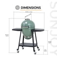 thumbnail image 4 of SUNJOY 20 inch Charcoal Grill, Egg-shaped Outdoor Grill with Pizza Stone, Ultimate BBQ Grill and Smoker with Wheels, Green, 4 of 12