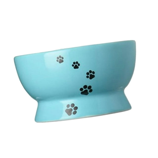 Cuenco para gatos jinwen Cuenco elevado para gatos plano azul
