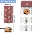 thumbnail image 2 of Touch-Control 3-Color Desk Lamp with Plug – Energy-Saving LED + 3 Simultaneous Charging Ports Red Butterfly Orchid, 2 of 8