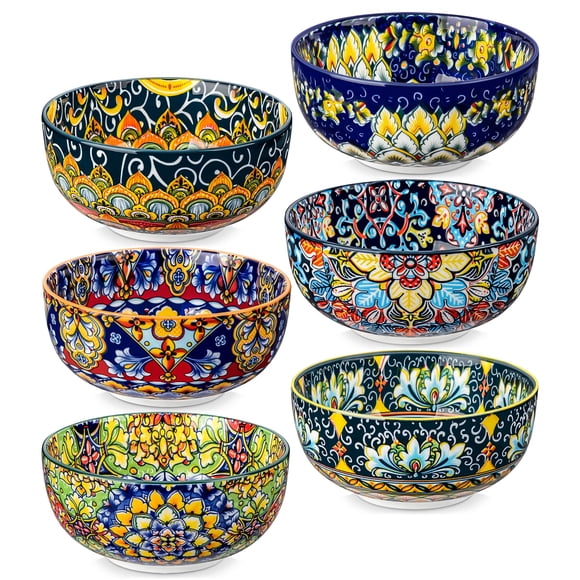 Juego de cuencos para cereales vancasso Bohemian Ceramic, 830 ml, juego de 6