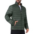 thumbnail image 4 of CHAQUETA PUFFER QUILTED CON CREMALLERA Y CUELLO ALTO PARA HOMBRE INSPIRAR CHIC COLOR SÓLIDO DE INVIERNO M VERDE OSCURO, 4 of 6