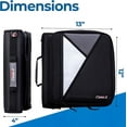 thumbnail image 5 of Case-it The Universal Zipper Binder - 2 Inch O-Rings - Padded Pocket that holds up to 13 Inch Laptop/Tablet - Multiple Pockets - 400 Page Capacity - Comes with Shoulder Strap - Jet Black LT-007, 5 of 6