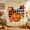 Deep Amber, Khaki, variant on Orange Pumpkin Shower Curtain, Waterproof Shower Curtains for Bathroom, Fall Thanksgiving Maple Leaf Rustic Plaid Washable Fabric Bathtub Curtain Set Bath Decor with 12 Hooks Stall 36"x72"