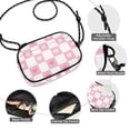thumbnail image 3 of FORMRS Mini Crossbody Bag for Women Adjustable Shoulder Rope Travel Casual Phone Purse, Pink Checkered Heart, 3 of 7