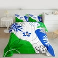 thumbnail image 2 of Homewish Teens Green Blue Flower Leaves 3 Pieces Queen Comforter Set,Vintage Aesthetic Ultra Soft Bedding Sets,Minimalist Mid Century Bedding Comforter Set,Microfiber Bedroom Decor,Reversible, 2 of 8