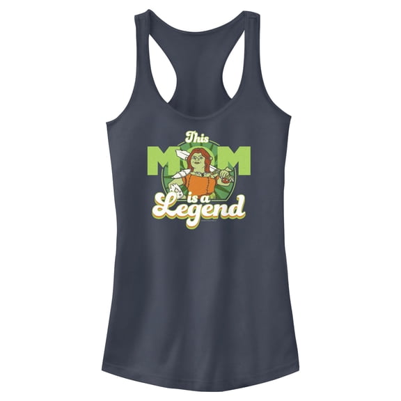 Junior's Shrek Legend Mom Fiona  Racerback Tank Top Indigo Small