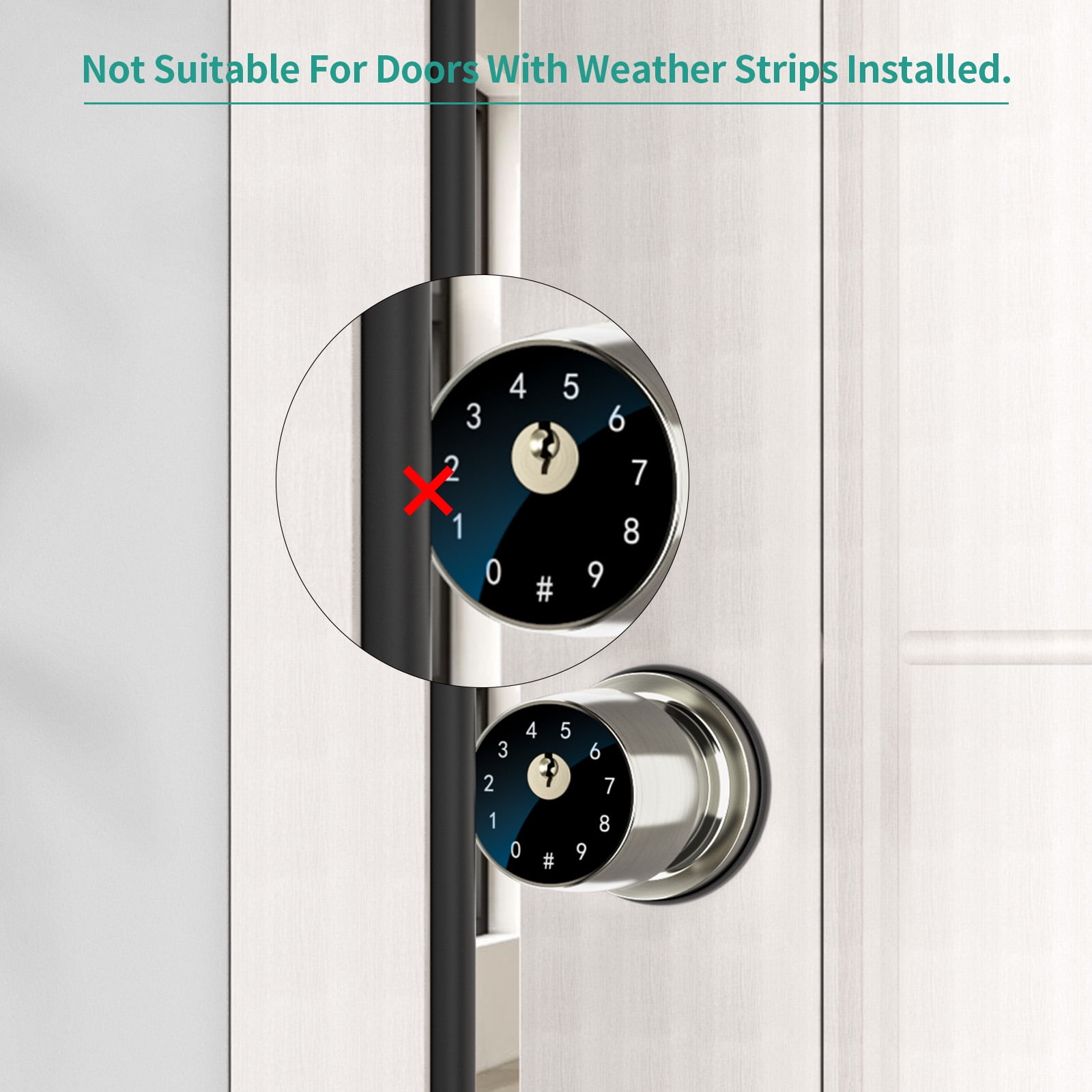 IRONZON Fingerprint Door Knob with App Control Smart Door Lock for Bedroom, Apartment Office and Garages