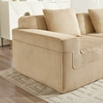 thumbnail image 6 of Jopath Modular Loveseat Sofa,Modern 2-Seat Sofa Couch with Throw Pillows,Corduroy Fabric Cloud Sectional Couch,Camel, 6 of 7