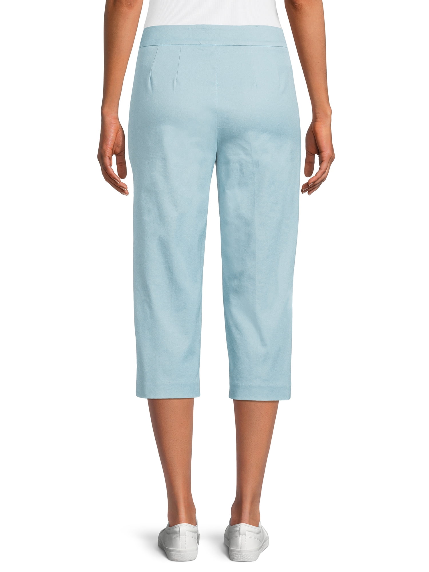 Time and Tru Women's Mid Rise Woven Capri Pants - Walmart.com