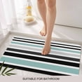 thumbnail image 3 of Turquoise Black Stripe Door Mat&nbsp;Indoor Outdoor Entrance, Non Slip Rug for Kitchen Bathroom Entryway Rug, Modern Abstract Coarse Striped Washable Doormat Floor Mat for Office 20x31.5 Inch, 3 of 8
