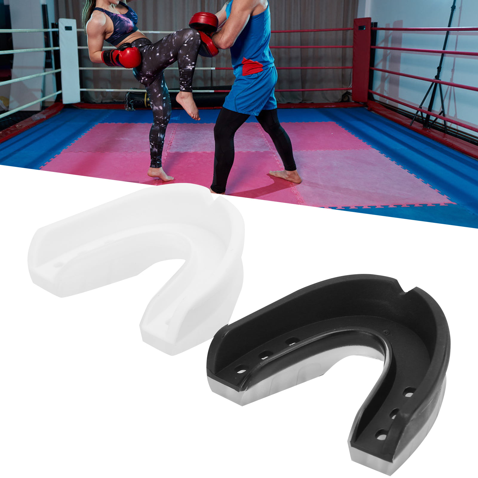 Boxing Gum Shield Rugby Gel Piece Teeth Protector Grinding MMA Mouthguard Kick 