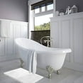 thumbnail image 4 of 1 Small Clara Clark Bath Mat Bathroom Rug - Absorbent Memory Foam Bath Rugs - Non-Slip, Thick, Cozy Velvet Feel Microfiber Bathrug, Plush Shower, Toilet- Floor Bathmats Carpet - White - 17"x24", 4 of 4