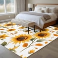 thumbnail image 4 of Summer Sunflower Large Area Rugs 8x10 ft Yellow Flowers Botanical Pastoral Washable Rug Non Slip Indoor Carpet Absorbent Floor Mat for Living Room Bedroom Dining Room, 4 of 9