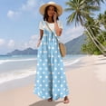 thumbnail image 6 of Polka Dot Jumpsuits for Women Summer Casual Boho Wide Leg Overalls Loose Fit Sleeveless Rompers with Pockets(Light Blue,L）, 6 of 8