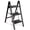 Black, variant on Folding 3 Step Ladder, Sturdy 330 Lbs Load Small Step Stool for Adults, Safer Full Steel Multi-use Kitchen Ladder for Home, Closet Step Stool Ladder with Wide Pedals, Black, 3-Step