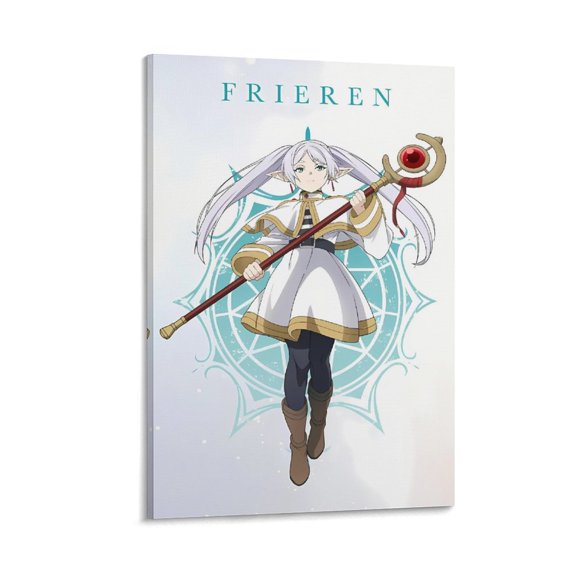 Frieren Art Comic Poster Wall Art Picture Painting Poster Canvas Print Posters Artworks Bedroom Living Room Decor 16x24inch(40x60cm)