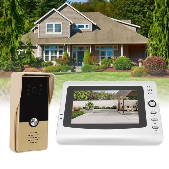 Video Intercom System, 7 Inch Color Display, Infrared Camera, Dual Way Intercom, Suitable for Apartments, Villas, Hotels, Offices