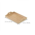 Kitchen Tray Wooden Storage Lap Trays Eating Containers Fruit Serving Handles Child