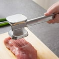 thumbnail image 3 of Stainless Steel Double-sided Meat Tenderizer - Meat Tenderizer Hammer Mallet Tool for Pounding Beef, Steak, Chicken, Pork, 3 of 5