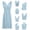 Light Blue, variant on Weebloom Teen Girls Summer Dress Elegant Formal Sleeveless Dress Versatile Wear Party Gown Dresses For Girls Army Green 9-14 Years