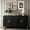 Distressed Black, variant on Wooden Server Cabinet with 4 Doors | Multiple Room Placement Option | Stable Structure with Concealed Hinges | Adjustable Shelves to Maximize Storage