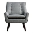thumbnail image 2 of Furniture of America Walsh Mid-Century Fabric Tufted Accent Chair in Light Gray, 2 of 8