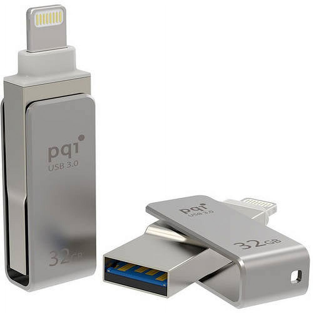 PQI iConnect mini - USB flash drive - 32 GB - USB 3.0 / Lightning - metallic gray - image 4 of 4