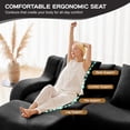 thumbnail image 6 of Miekor Furniture Soft Teddy Fabric Boneless Sofa,No Assembly Required Streamlined Design,Anti-Slip Design 32D High Density Sponge Fits Living Rooms Bedrooms,Black No4256, 6 of 9