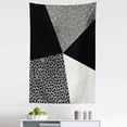 thumbnail image 1 of Black and Grey Tapestry, Grunge Dots and Lines Design Minimalist Triangle Contrast Mosaic, Fabric Wall Hanging Decor for Bedroom Living Room Dorm, 5 Sizes, Black Grey and White, by Ambesonne, 1 of 1