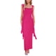 thumbnail image 1 of Vestido PRETTYGARDEN 2025 Maxi sin mangas con volantes en rojo rosa Talla L, 1 of 8