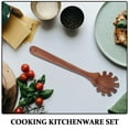 thumbnail image 3 of LOLIPPYY Brown Wooden Kitchen Utensils Set, 1 Set Wood Cooking Spoons and Spatulas, , Kitchen Tools, 3 of 7