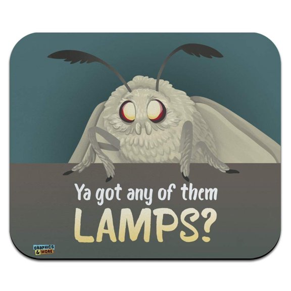 Moth Lamp Meme Low Profile Thin Mouse Pad Mousepad