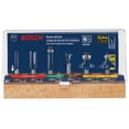 thumbnail image 1 of Juego de brocas fresadoras BOSCH RBS006, 6 piezas, vástago de 1/4 pulgadas con punta de carburo, 1 of 8