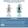 thumbnail image 4 of Stainless Steel Spiral Dough Hook for Kitchenaid 5Plus & 6QT Bowl-Lift Stand Mixers, Dough Hook for Kitchenaid Stand Mixer Dishwasher Safe, Efficient Kneading for Bread, Pizza, Pasta, Cookies, 4 of 7