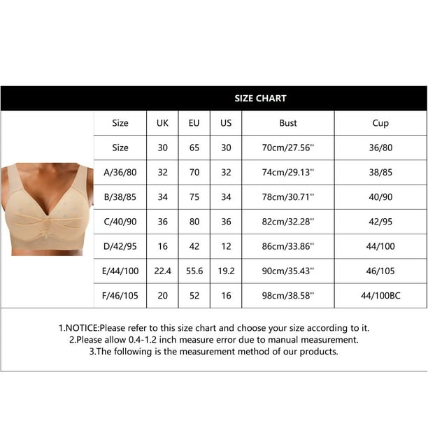 Tabla Talla De Brasier 42 Brasier Talla De Lenceria Bralette